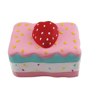 

11.5x8x8cm Simulation Strawberry Cake squishy Stress Reliever Scented Super Slow Rising Squeeze Toy Decompression toys A40