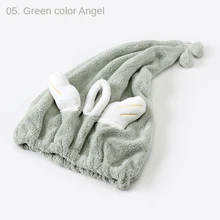 Cute Cartoon Shower Cap Coral Fleece Hair Turban Bathroom Cap Portable Women Dry Hair Hat Quickly Dry Wrapped Towel 1Pcs
