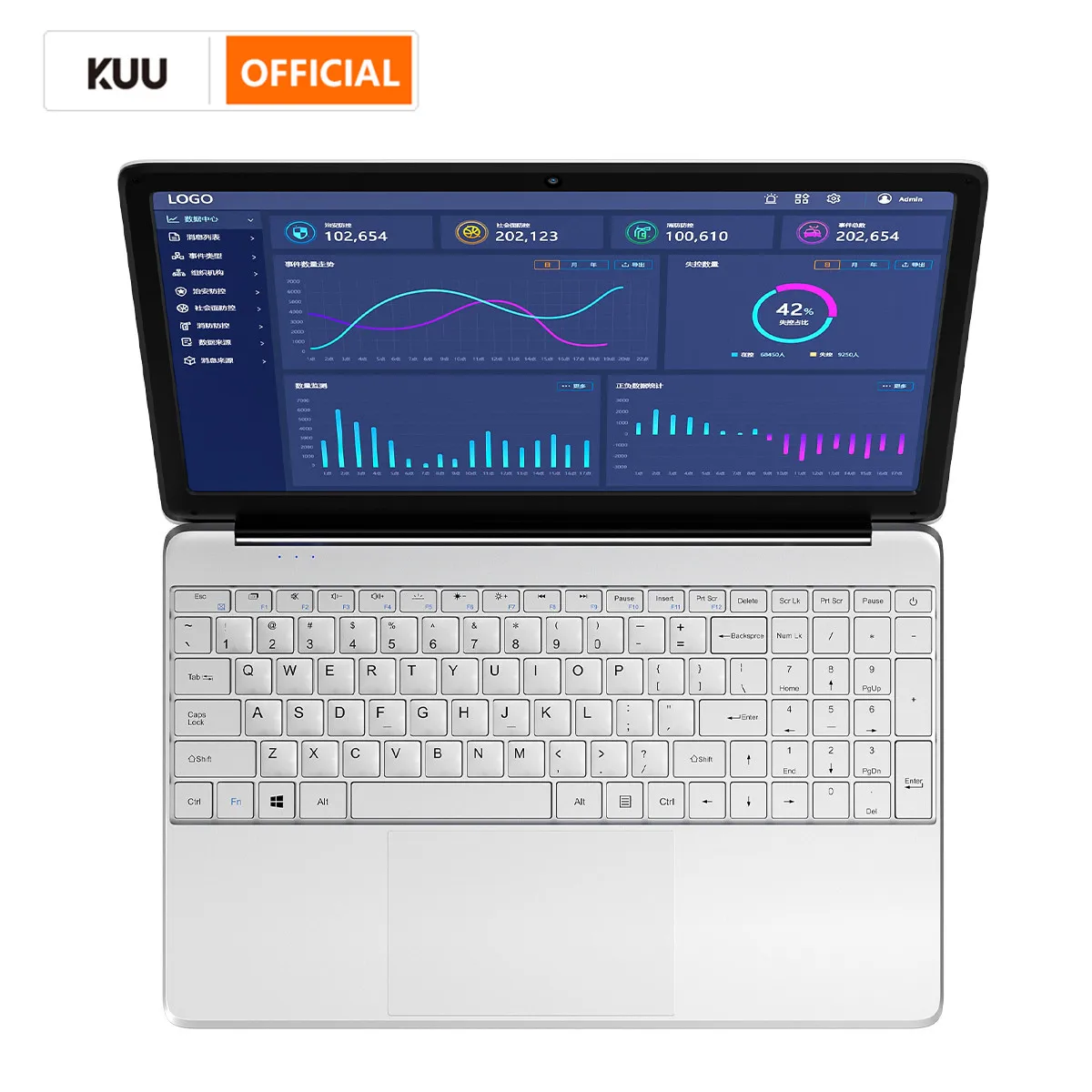 Portátil KUU A8S, 15.6 FHD (1.920x1.080) IPS, 16:9, Intel Celeron J3455, 6GB RAM, 128GB/256GB SSD, HD Graphics 500, Windows 10, microSD, WiFi dual，RJ45