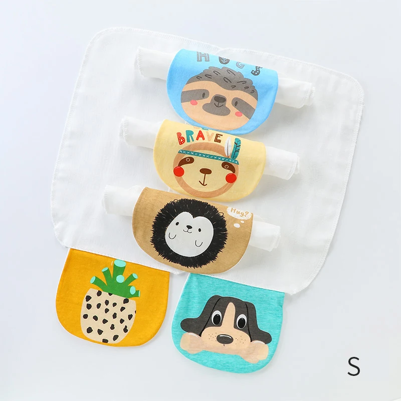  BOBDOG Baby Bibs Cotton Newborn Saliva Towel Infant Sweat Pad Baby Handkerchief High-quality Soft 5