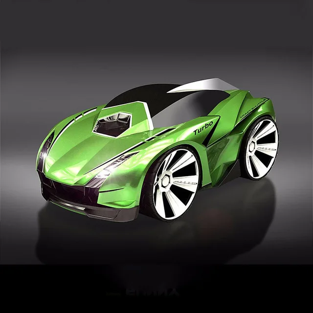 Green 1:28 голосовой смарт-пульт дистанционного управления автомобиля гоночная игрушка автомобильные часы голосовые часы перезаряжаемые радио Дрифт автомобиль электрический - Color: Green