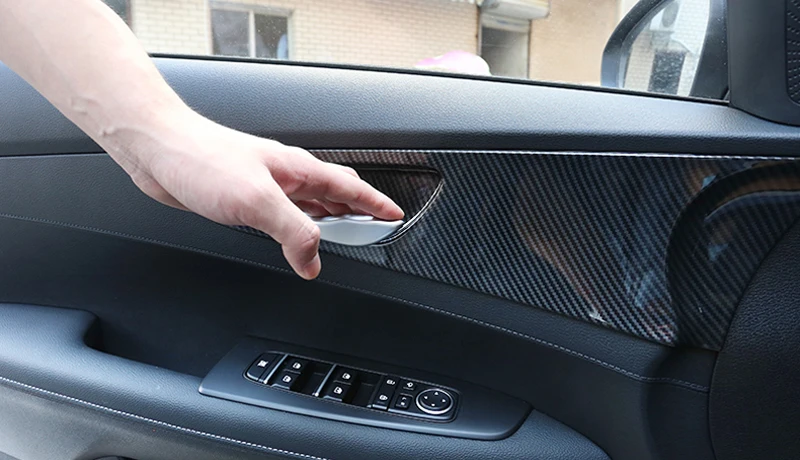 Для Kia K3 Forte карбоновый стиль Боковая дверь внутренняя ручка крышка чаши отделка автомобиля Стайлинг