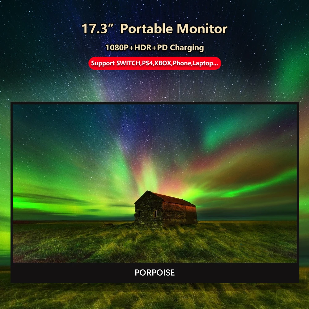 Портативный монитор 15 6 дюйма интерфейс дисплея HDMI Type-C для ноутбука XBox