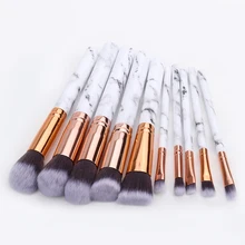

10pcs Marbling Texture Brushes Face Foundation Powder Eyeshadow Kabuki Eye Blending Cosmetic Marble Makeup Brush Tool