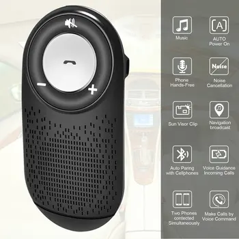 

Wireless Bluetooth Car Kit Sun Visor Clip Wireless Audio Receiver Speakerphone Loud Speaker Music Player Bluetooth Receiver