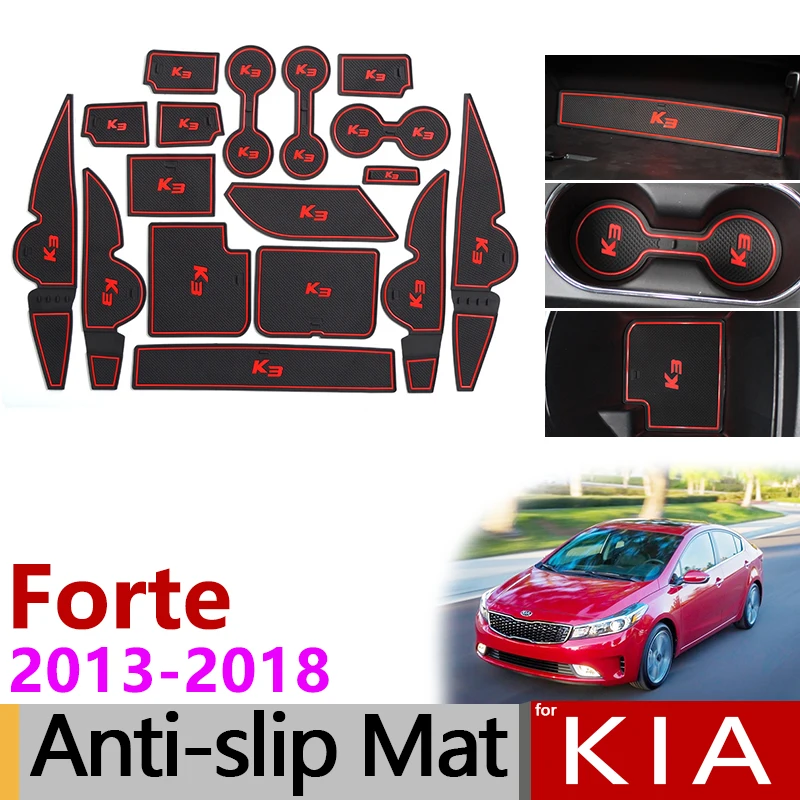 Anti Slip Rubber Gate Slot Cup Mats for KIA Forte YD 2013 2014 2015 2016  2017 2018 K3 Cerato Accessories Stickers Car Styling|Car Stickers| -  AliExpress