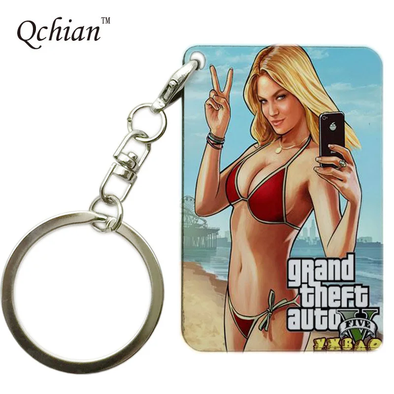 Grand Theft Auto GTA5 изысканные фотографии декоративный подвесной рюкзак для ключей