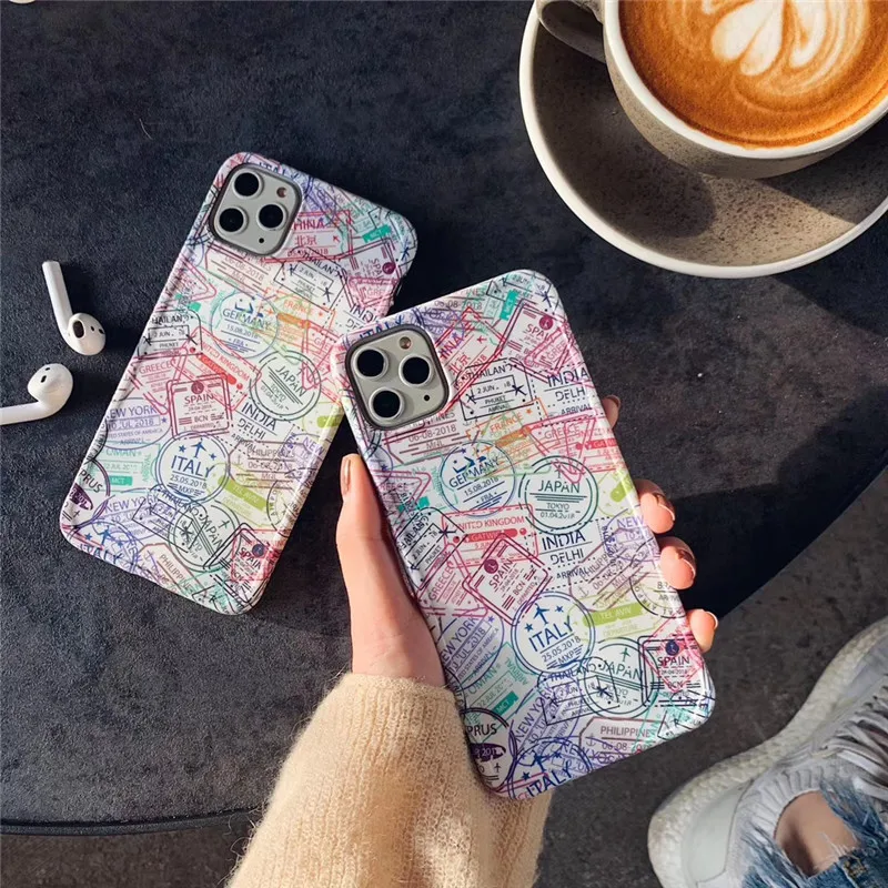 Милый дизайнерский чехол с принтом города для iphone 11 Pro Max 7 8 plus X XR XS модные мягкие