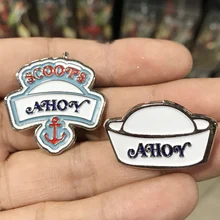 Thicken alloy Stranger Things Brooch Pin Scoops ahoy Metal badge cosplay accessories men otaku Gift