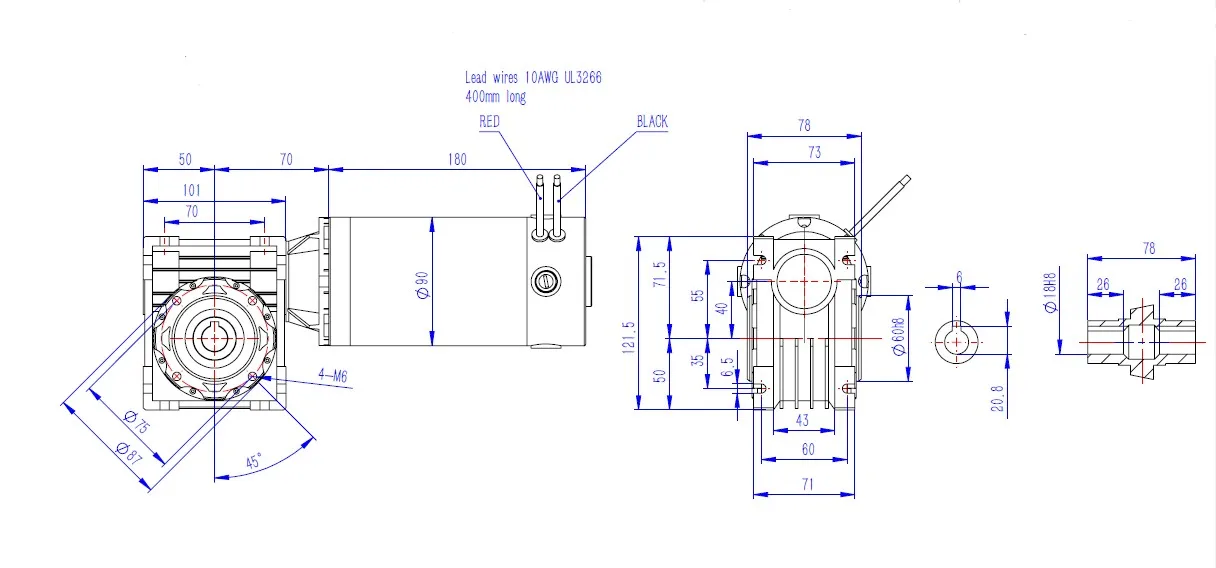 CE certisficated NMRV worm geared ac motor 1/4 hp 60HZ 200w 240V/400V AC MOTOR  with reducer 220VAC worm geared MOTOR