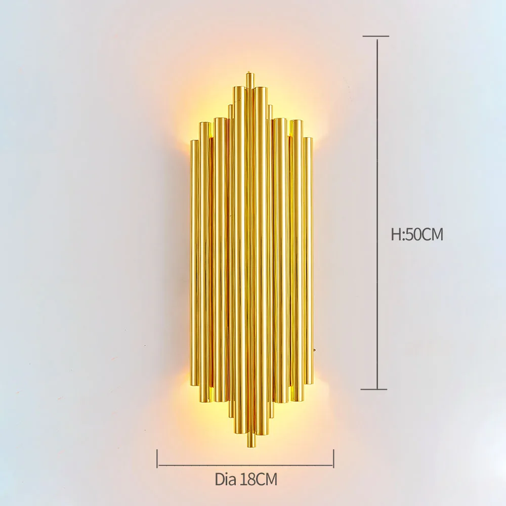 wall lamp light Style Combinations Of Modern Light Luxury Crystal Gold Wall Lamps In Bedrooms, Beds, Living Rooms, Decorative LED Lights sconce light fixture