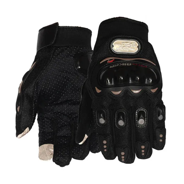 Мужские и женские Перчатки для мотоциклистов guantes luvas мотоциклетные перчатки для езды на велосипеде - Цвет: Черный