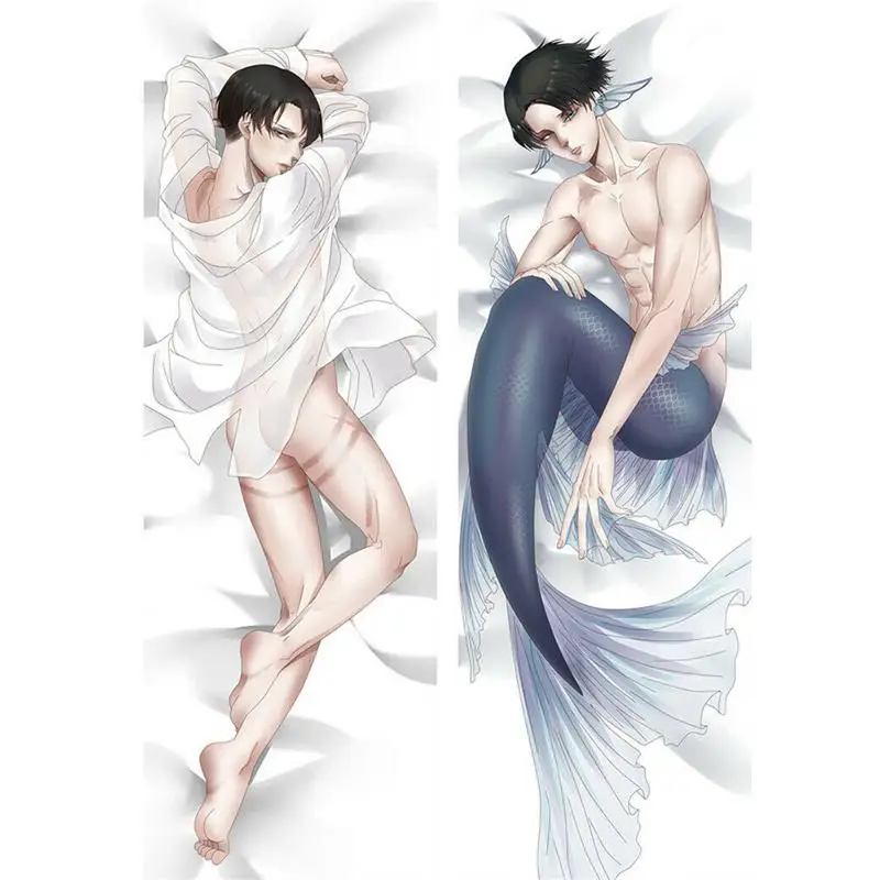 

BL Male Japanese New Anime Characters Attack On Titan Throw Otaku Dakimakura Gifts Bedding Hugging Body Pillow Case 150x50 CM