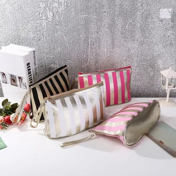 

2020 New Phnom Penh Stripe Portable Cosmetic Bag Portable Household Makeup Storage Bag Holds Small Bag Makeup Bags