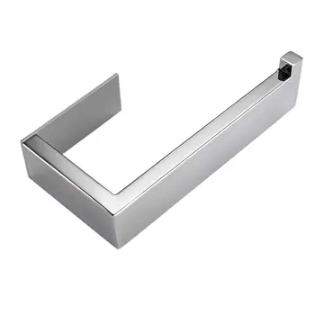 

Stainless Steel Toilet Roll Holder Self Adhesive in Bathroom Tissue Paper Holder Black Finish Easy Installation