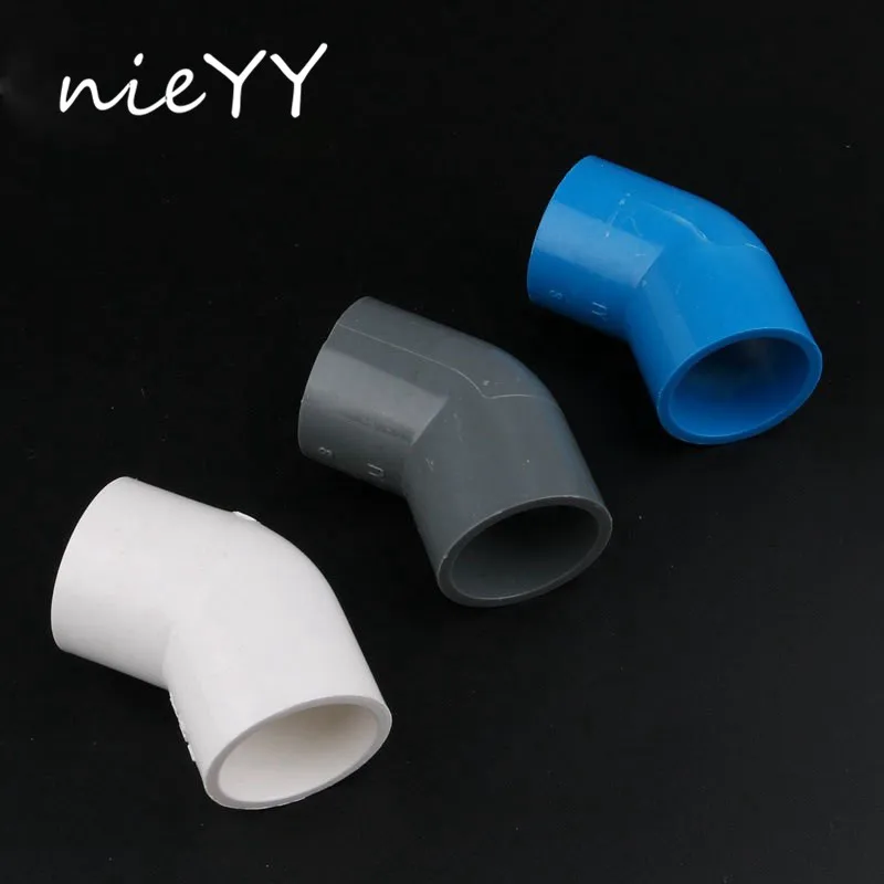 

PVC ID 50mm 45 Degree Elbow Connector Water Tank Water Pipe Joints Fish Tank Aquarium Supplies Garden Irrigation Tube Accessory