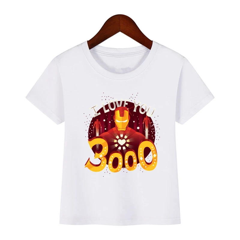 DAD I Love You, 3000 раз, Детская футболка, Мстители, эндгейм, футболка для маленьких мальчиков, Железный человек, I Love U, три тысячи раз, детская одежда - Цвет: 7