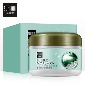 

Collagen Protein Masks for Anti wrinkle Aging Acne Treatment Shrink Pore Whitening Moisturizing Blackhead Mask Bubble mask mud