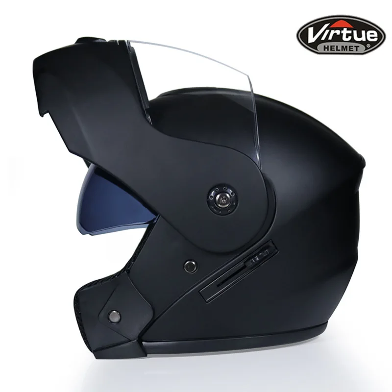 Matt clear visor Moto rcycle Шлем S женские флип-ап шлемы moto rbike двойной козырек Шлемы casco moto полное лицо человек мото rcycle рыцарский шлем - Цвет: Matt clear visor