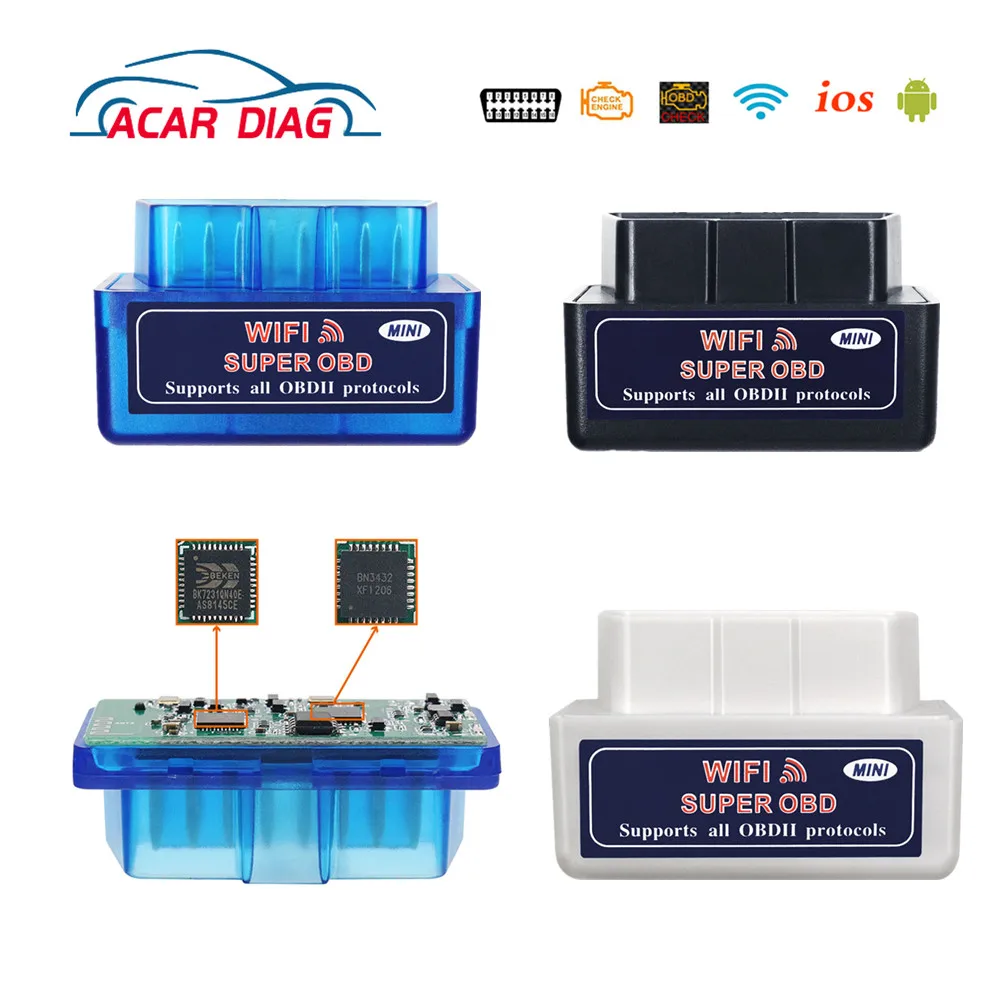 Obd Scanner New Super Mini Elm 327 V1.5 Wifi Obd2 Elm327 V 1.5 Wifi