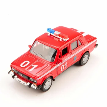 

1/36 AUTOTIME Russian Alloy Pull-back Car LADA 2016 Fire Truck Diecast Toy Model