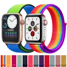 Ремешок для apple watch 44 мм 40 мм apple watch 5 4 iwatch band 5 4 42 мм 38 мм спортивный нейлоновый браслет аксессуары для часов