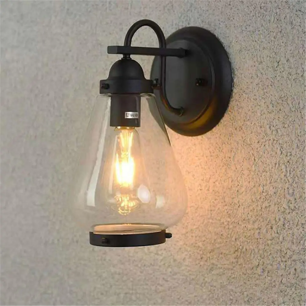 4W LED Filament Bulb included Outdoor Wall Light Exterior Lantern Sconce Outside Wall Mount Lamp Fixture for Porch, Patio, House rk30 wireless wall mount cube speaker high quality class d power amplifier wireless all house mini audio speaker