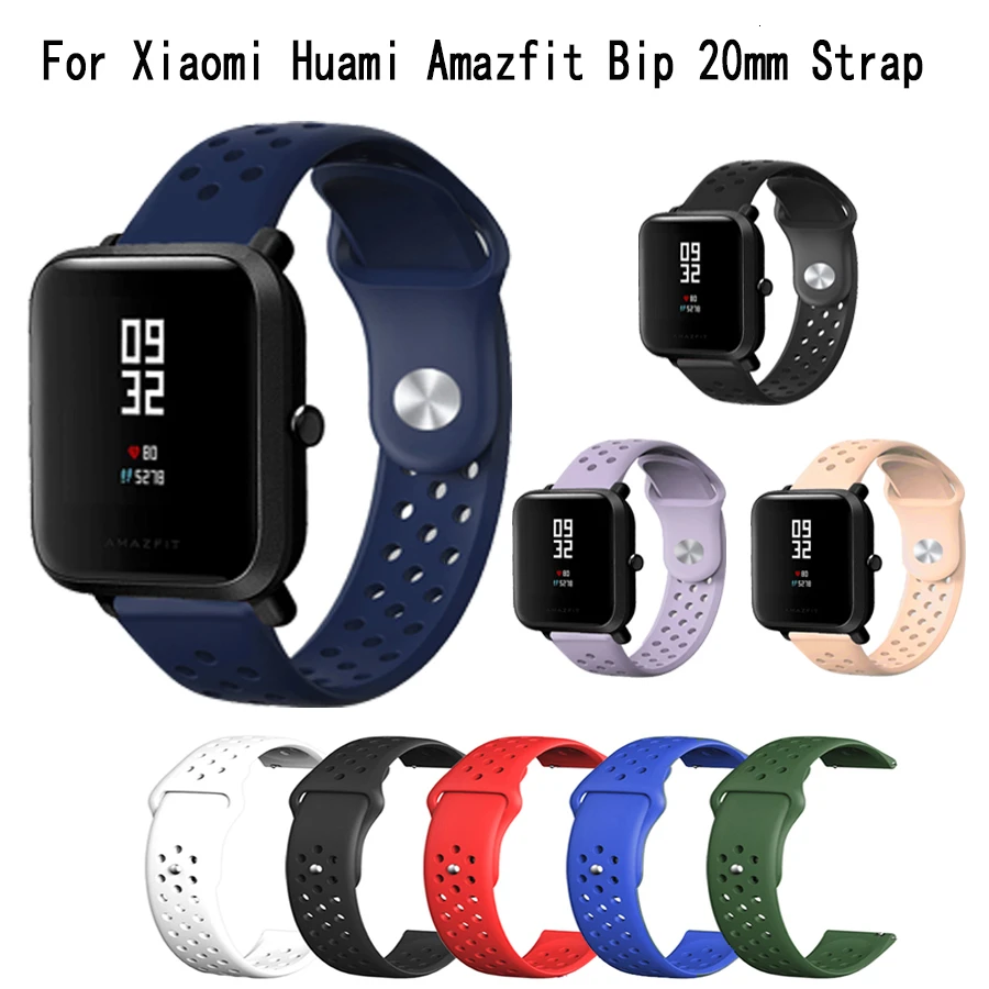 20 мм силиконовый смарт-спортивный ремешок для часов Amazfit Bip, сменный Браслет для Huami Amazfit Bip, Молодежные аксессуары, ремешок для часов