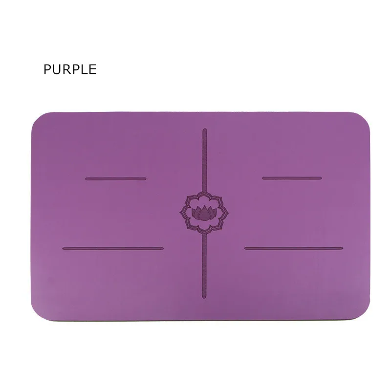 PURPLE 5 мм коврик для упражнений Йога нескользящий прочный Пилатес фитнес-Тренировка тренажерный зал медитация подушка натуральный каучук толстые подушечки для похудения - Цвет: PURPLE