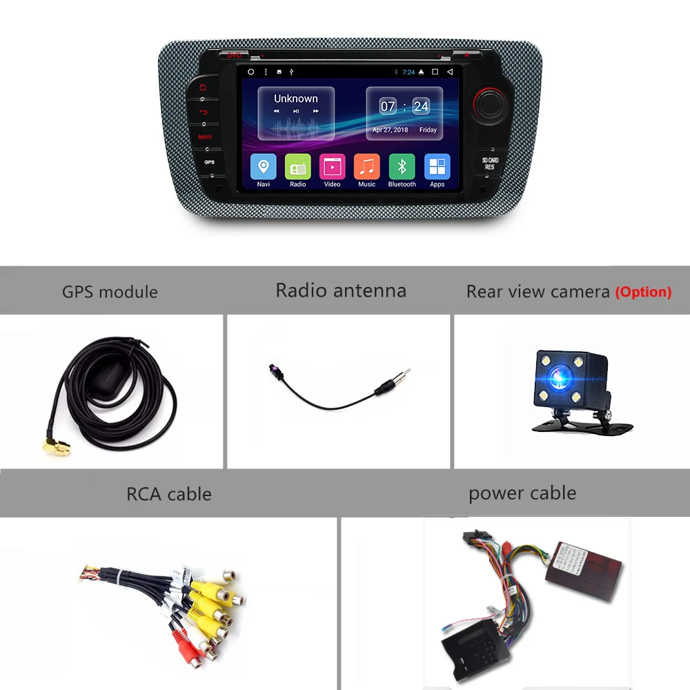 Junsun Android 7,1 Автомобильный DVD Радио для сиденья Ibiza 6j 2009 2010 2012 2013 gps навигация 2 Din экран Радио Аудио мультимедийный плеер