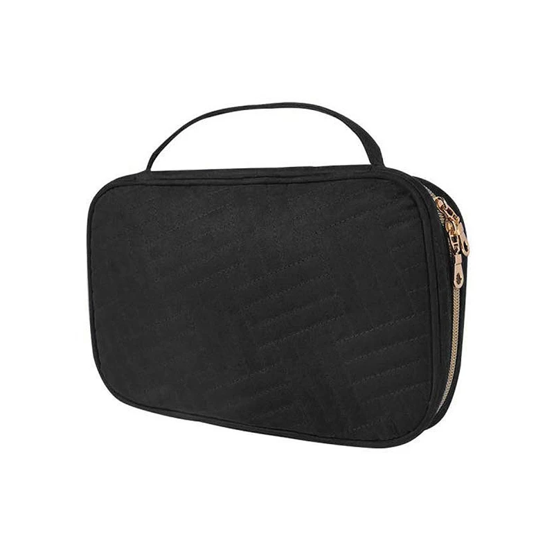 

Jewelry Travel Organizer, Traveling Jewelry Bag Case For Earring Necklace Rings Watch Bracelets, Make Up Bags 2-In-1 Cosmetic Ca