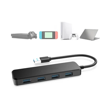 

4 Ports With Extended Cable Ultra Slim For PC Laptop External Converter Portable High Speed Splitter Gaming USB3.0 Hub Stable