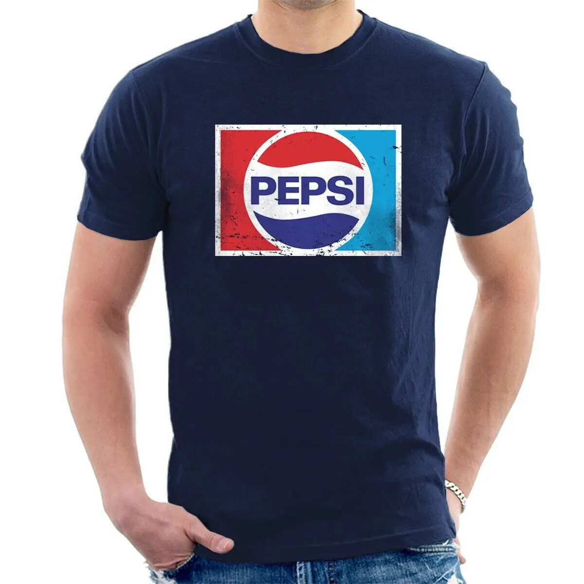 

PEPSI COLA DISTRESSED VINTAGE STYLE T-SHIRT retro adults & kids size T32 T shirt O-Neck Summer Personality Fashion Men T-Shirts