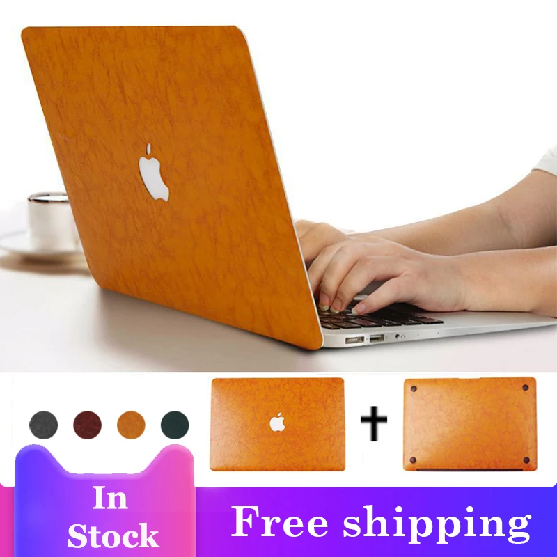 

PU Leather Shell Skin For Apple MacBook Cover Pro Retina 13.3 Air 13 15 16 11 12 Inch Laptop Case 2020 New A2179 A2289 A2141