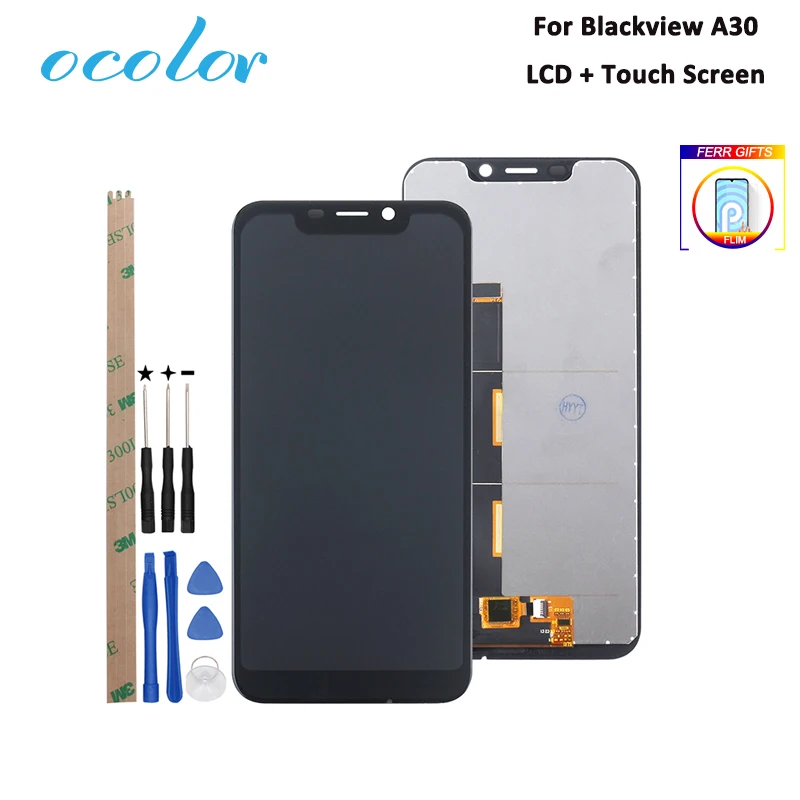 

ocolor For Blackview A30 LCD Display and Touch Screen 5.5" Digitizer Replacement + Tools + Adhesive +Film For Blackview A30