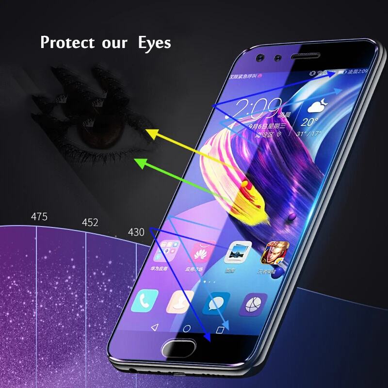 Закаленное стекло с защитой от синего излучения для Samsung Galaxy S6 J6 J8 A9 A5 A6 A7 A8 Plus 2018 J2