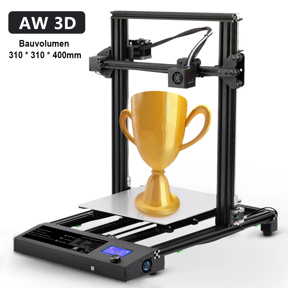 AW 3D Новый FDM принтеры S8 работает с различными нити Поддержка древесины/PLA/PETG/ТПУ/ABS