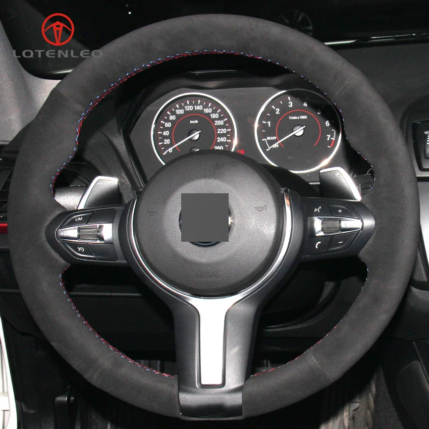 

Черный замшевый телефон LQTENLEO для BMW (M Sport) 1 Series F20 F21 M135i M140i M235i M240i X1 F48 X2 F39 X3 F25