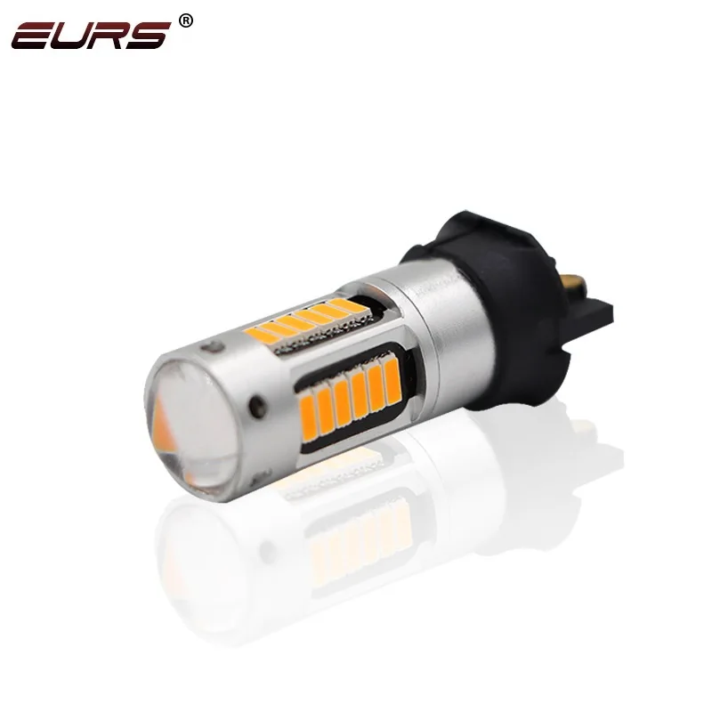 2�� PW24W PWY24W LED �������õ� ���� 4014 30smd DRL �ְ� ����� CANBUS �ڵ��� LED �Ȱ��� ��� ������ Ȳ�� �Ķ���