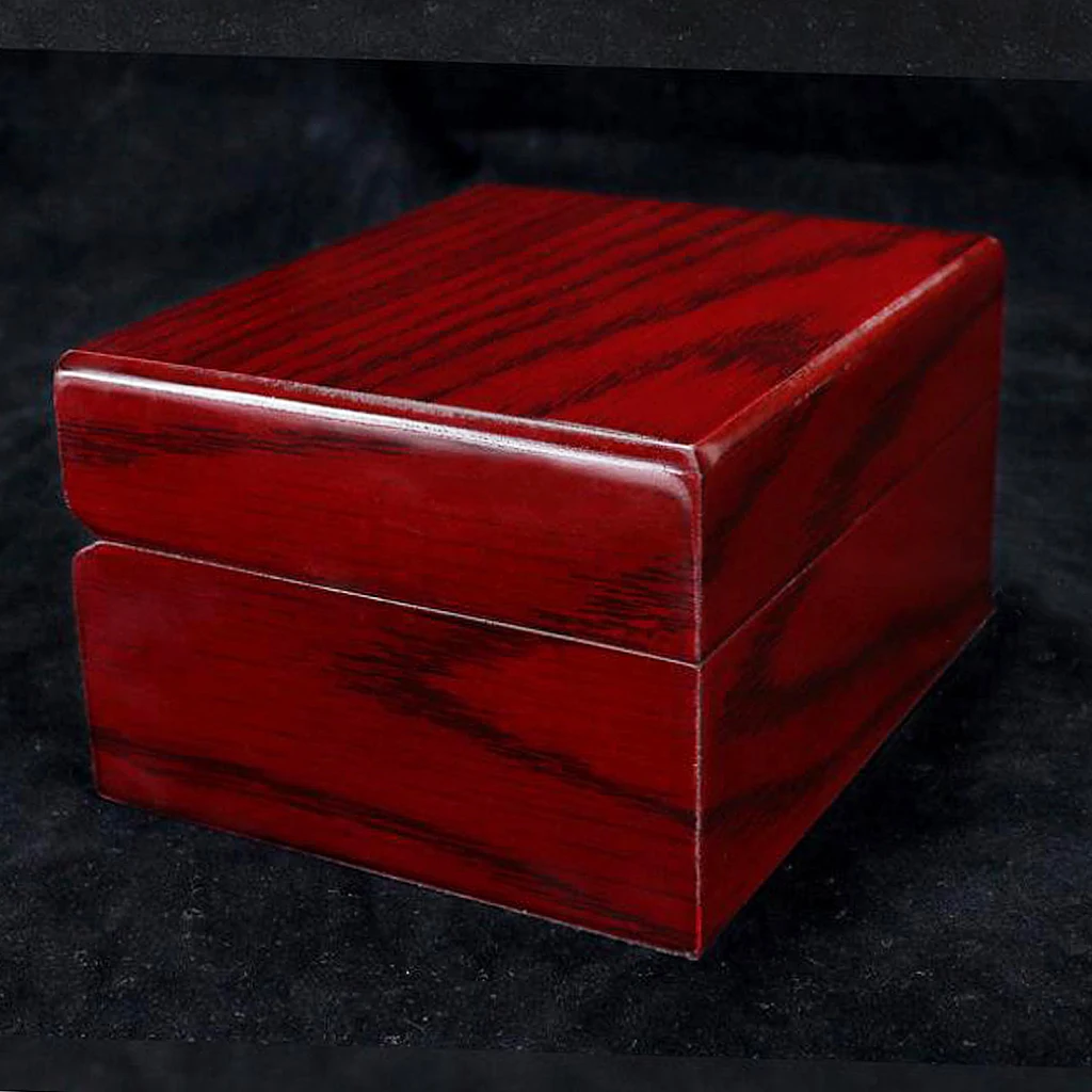 Single Slot Watch Case Wood Gift Box Storage 1 Slot Jewelry 10 X 10 X 7cm