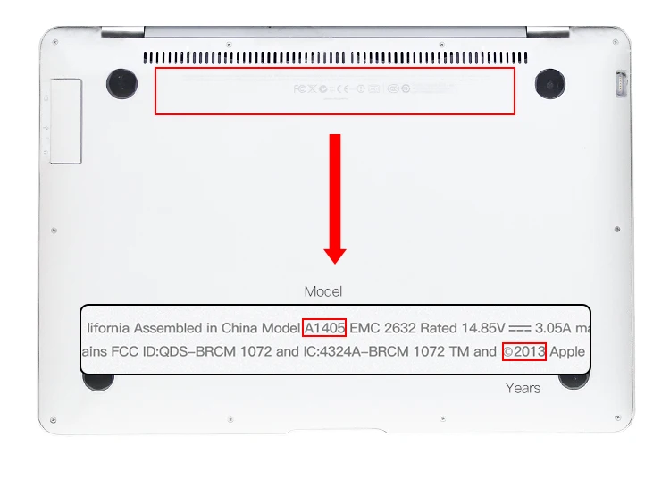 NOHON-Bateria do portátil para MacBook Air, A1405,