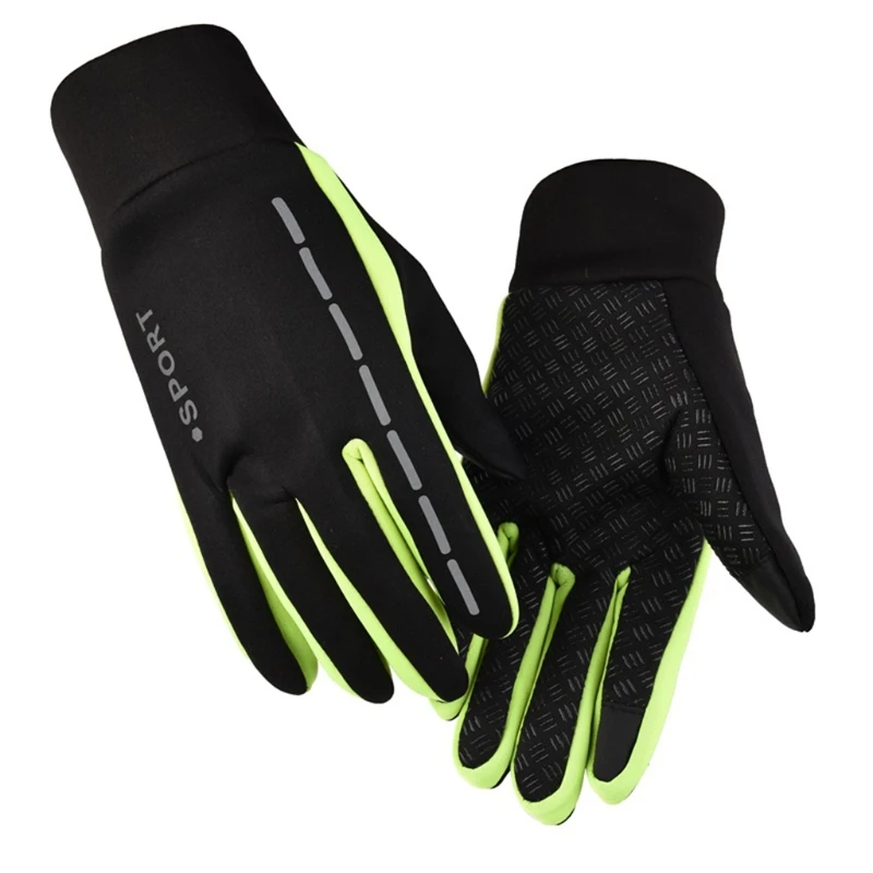 

Winter Warm Running Gloves Thermal Cold Weather Snow Ski Touch Screen Mitten Reflective Strip Outdoor Bike Sport for Men