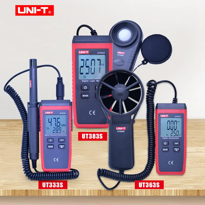 

UNI-T UT333S Digital Temperature Humidity Meter/UT363S Digital Anemometer air meter/UT383S Digital Light Meter illuminometer