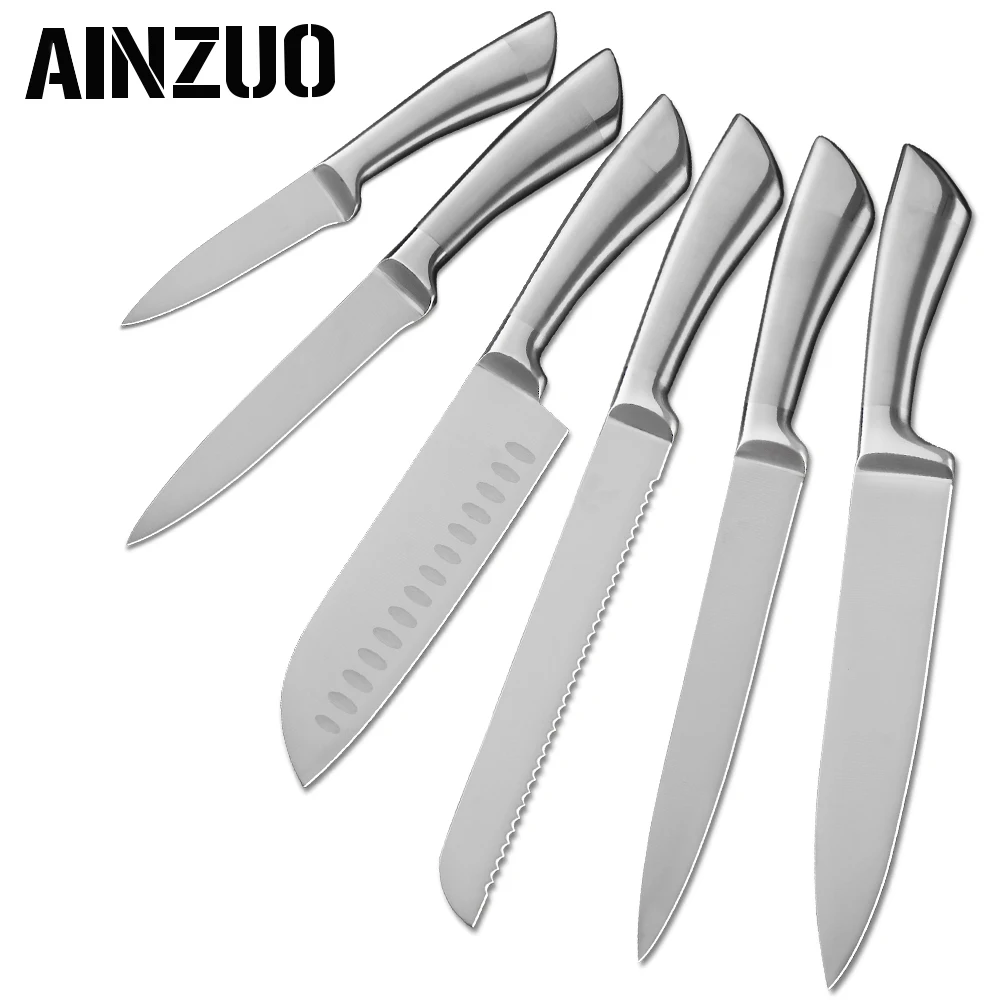 

Kitchen Stainless Steel Knives Accessories Cutlery Knife Set Paring Utility Santoku Chef Slicing Bread Stainless Steel Knives