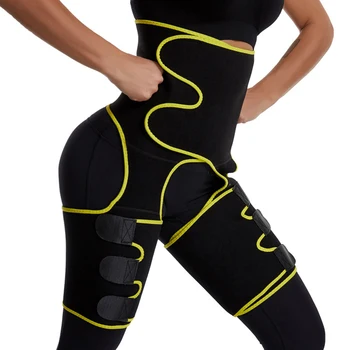 

Woman Sweat Thigh Trimmers Leg Shaper Fajas Neoprene Slimming Belt Control Panties Fat Burning Wraps Thermo Belt