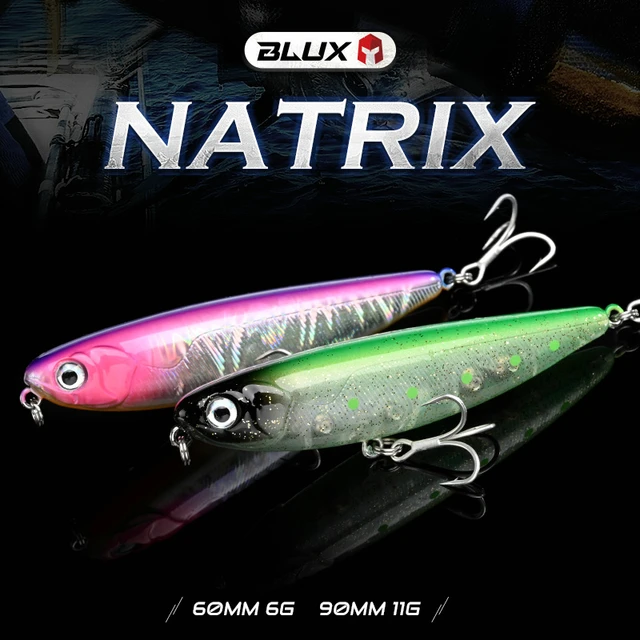 BLUX NATRIX 60/90 Topwater Pencil 60MM 90MM Surface Walker Fishing Lure Walk  The Dog Artificial