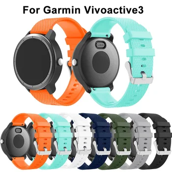 

20mm Silicone Replacement Strap For Garmin Vivoactive3 Vivomove HR Smart WristBand For Garmin Vivoactive 3 Music Strap Bracelet