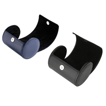 

Portable Tie Storage Box PU Cylinder netic Buckle Belt Household