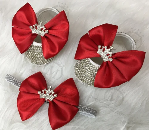 only shoes 0-6m MIYOCAR отделкой в виде красных губ bling соски-пустышки могут варьироваться в зависимости от пожеланий клиента набор с платье принцессы красный блестящий чехол со стразами и бантом, которые делают первые шаги; обувного комплекта уникальный baby shower комплект C1 - Цвет: only shoes 0-6m