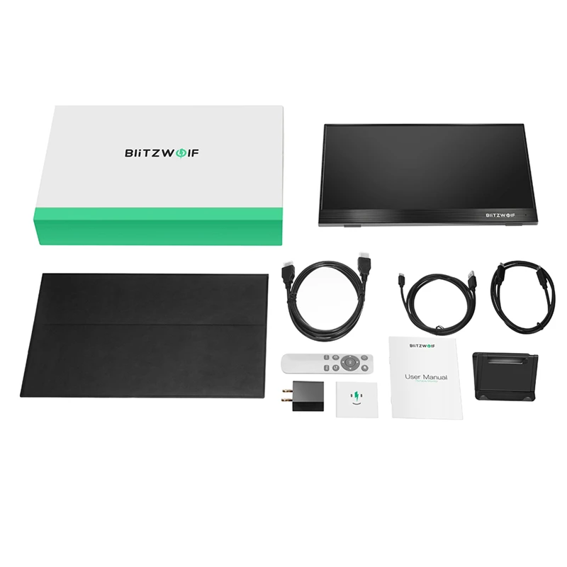 Портативный компьютер BlitzWolf 15 6 дюйма сенсорный экран FHD 1080P Type C игровой ЖК монитор